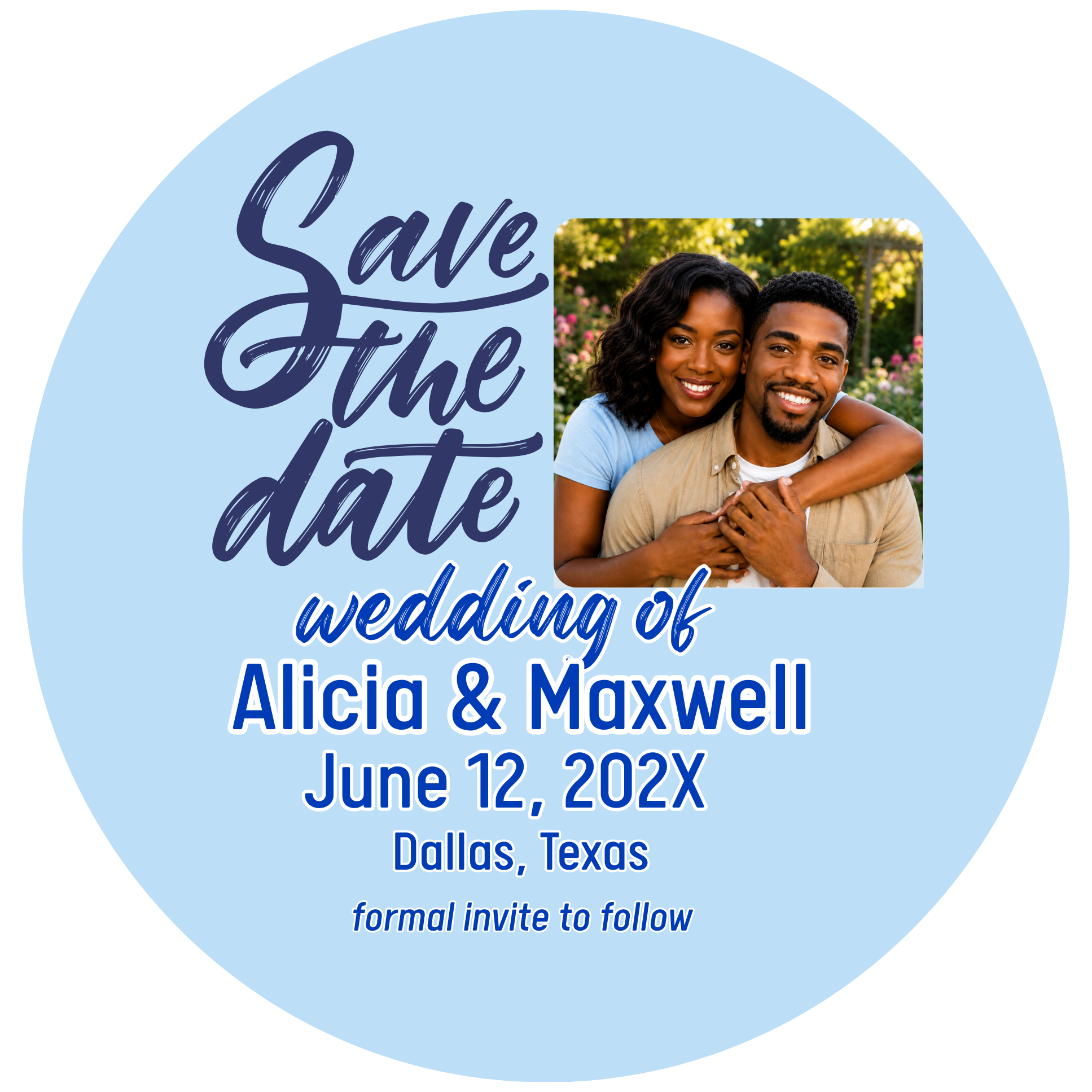 Save the Date Photo Buttons